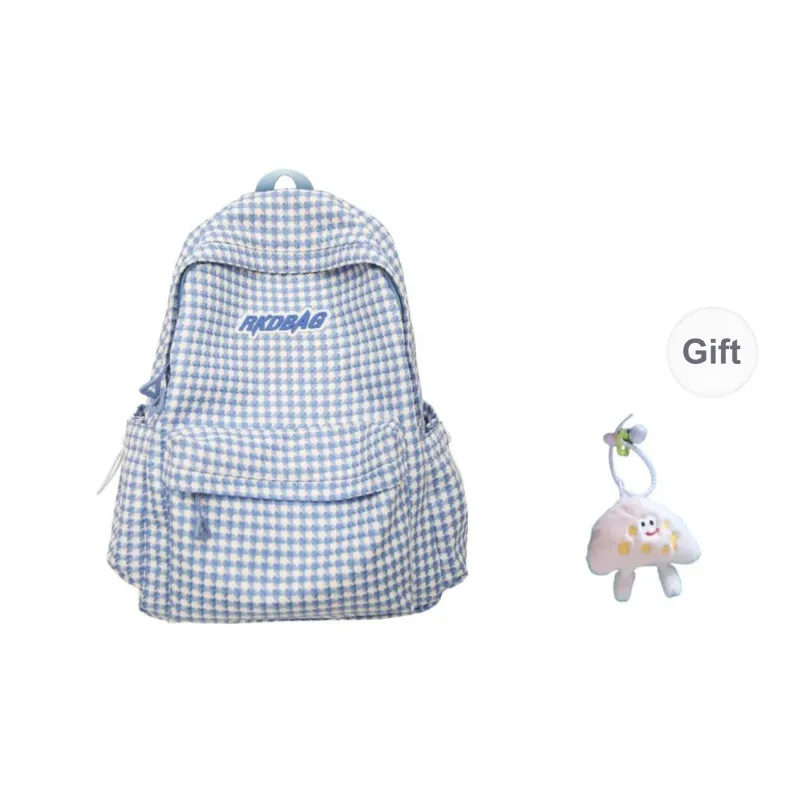 URBAN FOREST Nylon Backpack Unisex Red/Blue/Ecru/Black-6