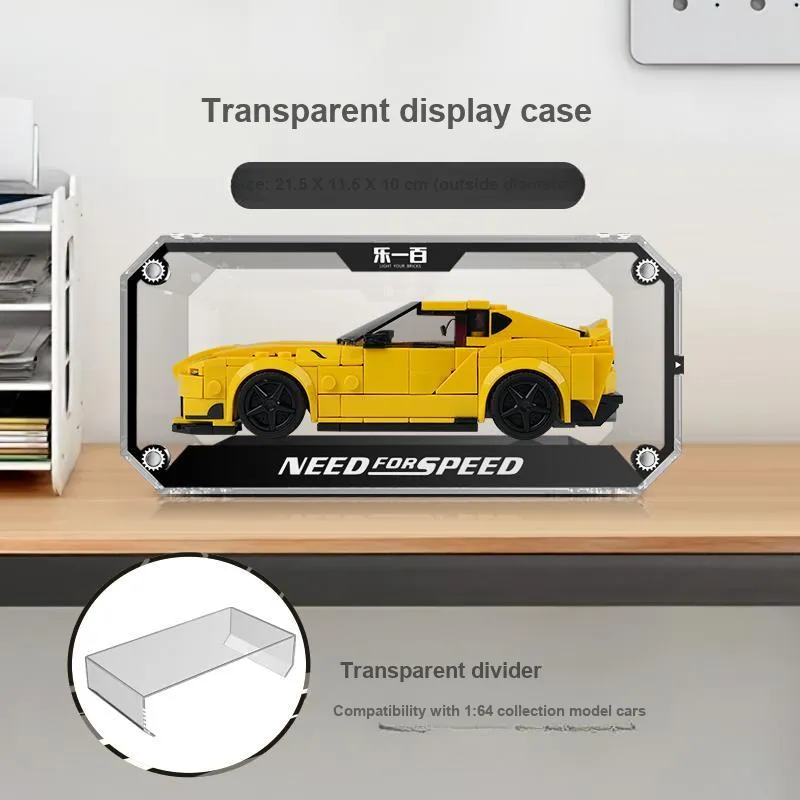 LIGHT YOUR BRICKS Compatibility Building Block SPEED Collection And Alloy Car Model Display Case Model Accessories-11
