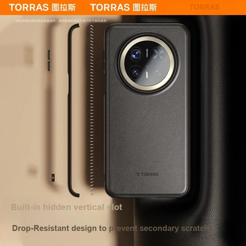 TORRAS Leather Material Phone Cases Compatibility Huawei Mate 60 Pro/60 Pro+/70 Pro+/70 Pro-16