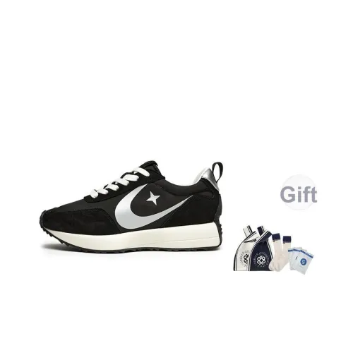 GONGJI Звезда And Луна Shared Path Легкий визуально увеличивает рост Низкий Топ Повседневная обувь Женская Глубокий черный