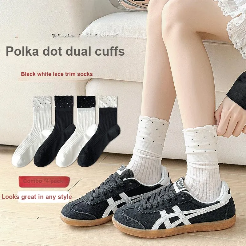 AUGUST Mid-Calf Socks Women's 4 Pack Mix And Match-1