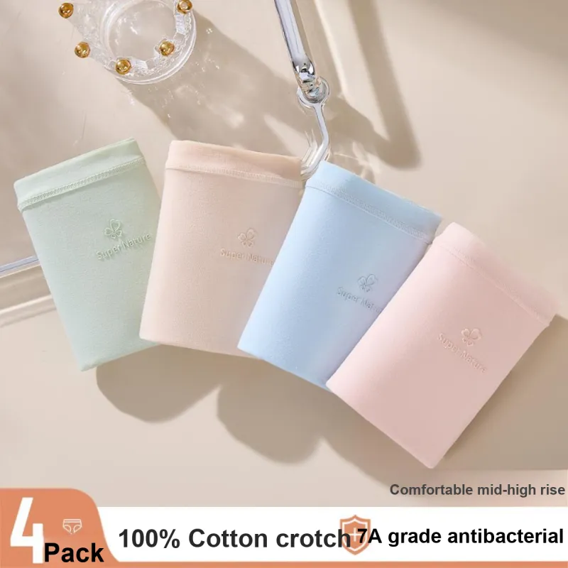 Urban Beauty Underpants Fashion Basic Solid Color Women's 4 Pack-2