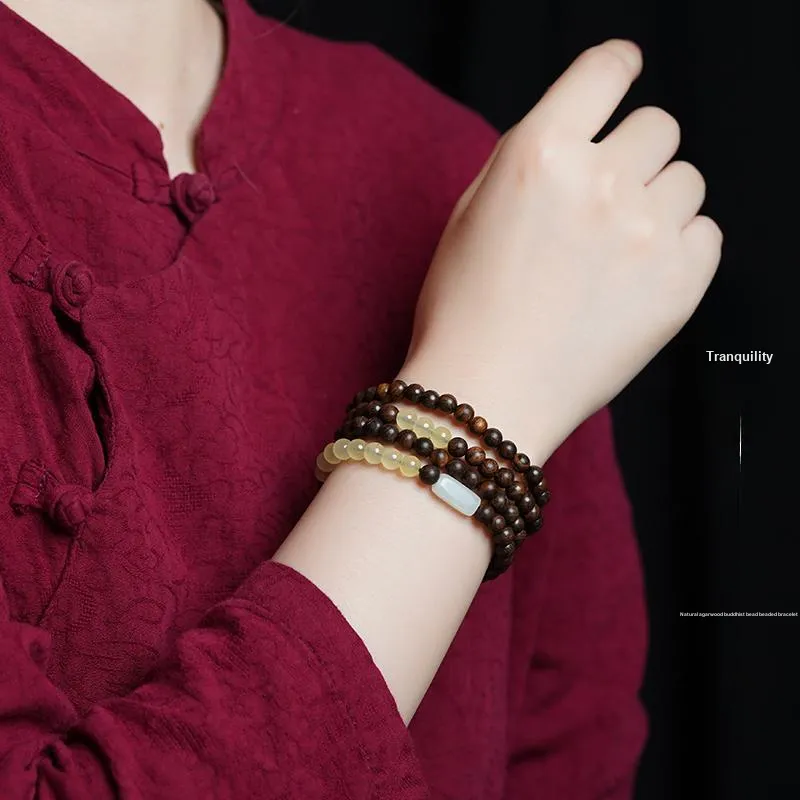 RIXIANGWAN Fragrance Agarwood Bracelets Unisex-2