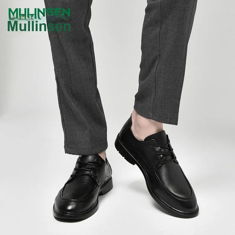 Mulinsen Men's Casual Shoes Men Low Top Black/Black Cut Out-4