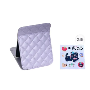 Love Of Wormwood Cute Diamond Pattern Foldable Makeup Mirror