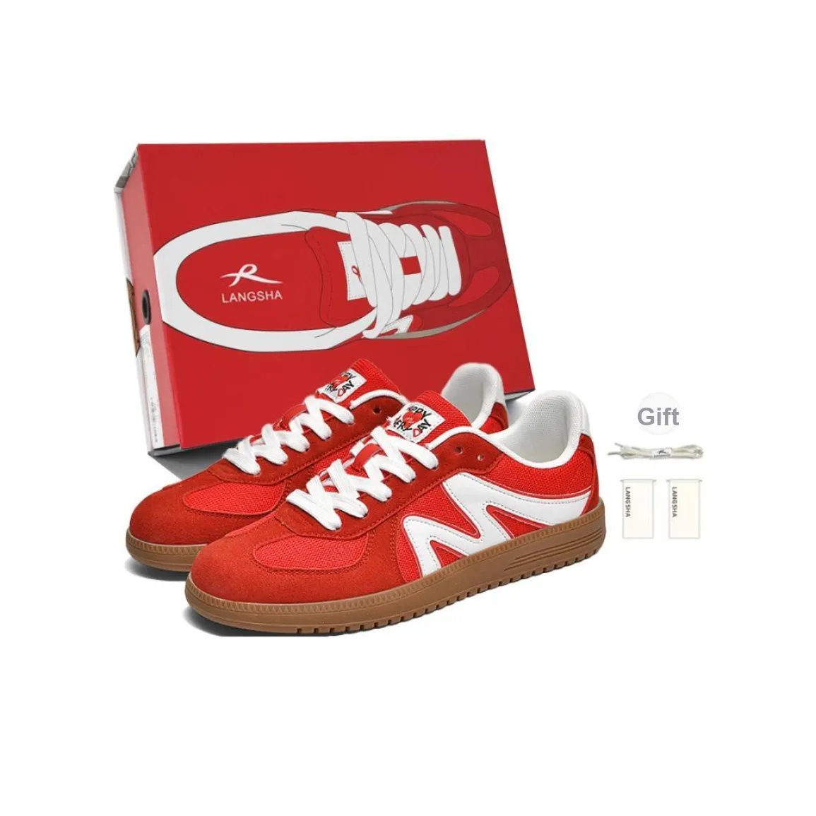 Lanza German Army Trainers Unisex Low top Hot Red/Hepburn Black/Prussian Blue