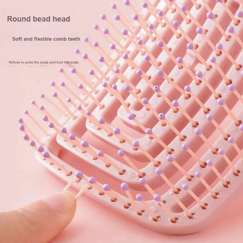 Xiang Ning Pai Rib Comb For Women's Oily Hair Styling, High Crown Volumizing, Large Curved Comb, Massage Comb Massage-2