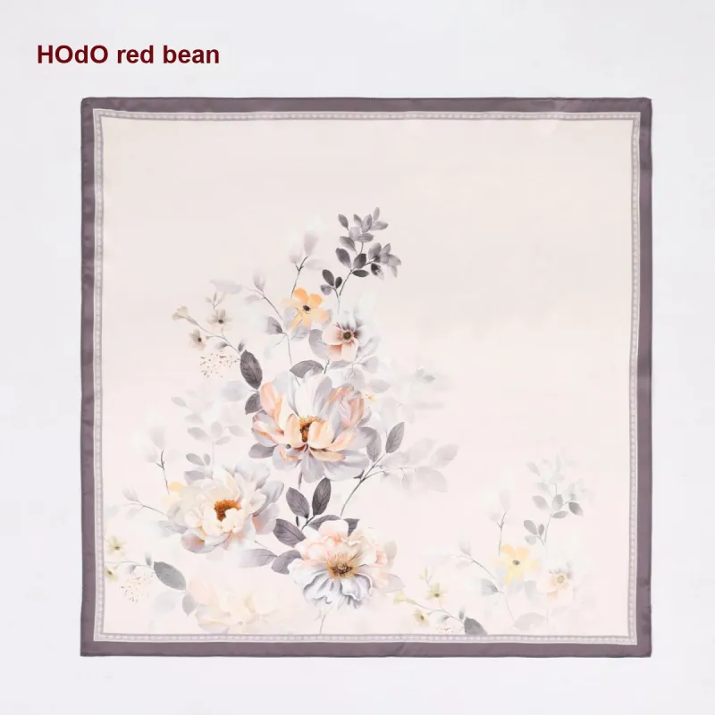 Red Bean Mulberry Silk Scarves Women's-18