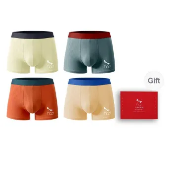 RED DRAGONFLY Cotton Panties Men's Gift Box Set Of 4