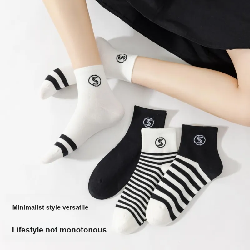 Shuya Mid Calf Socks Women's 4 Pack-4