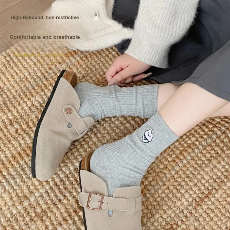 Cotton Shopping Mid Calf Socks Women's 4 Pack-3