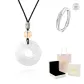 White Chalcedony-Chinese Auspicious Animal Peaceful Buckle Necklace[Civokivo Brand Luxury]