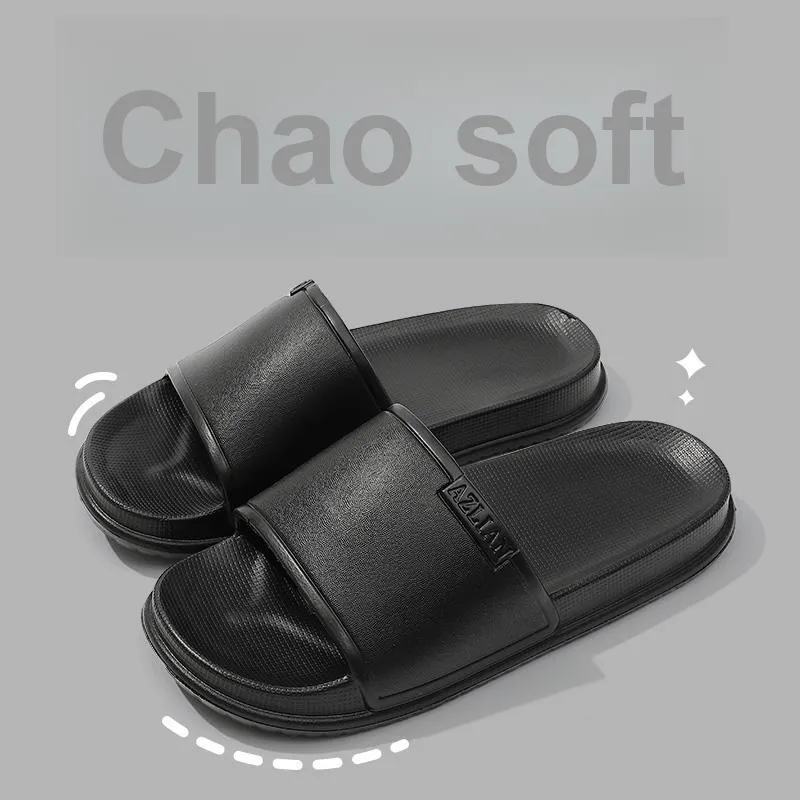 Foot Recreation Home Four Seasons All Indoor Bathroom Slip Resistant Couple Soft Sole Minimalist Style Slippers Unisex-24