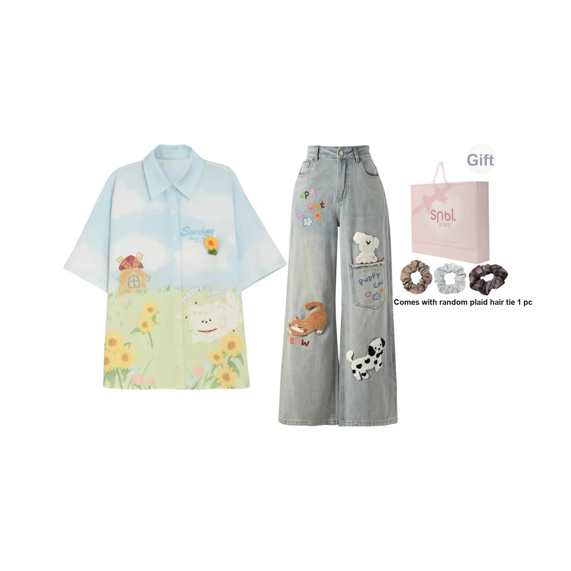 Snbl Рубашка + Брюки Женские Повседневные костюмы