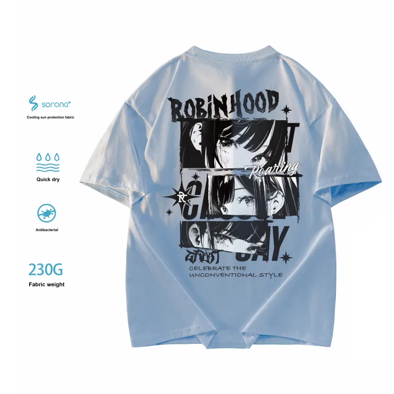 ROBINHOOD T Shirt Unisex Black White Pink-14