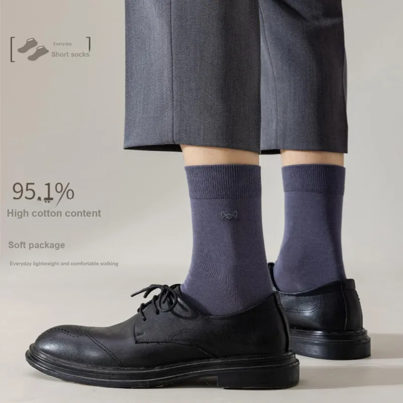 MIIOW Mid Calf Socks Men's 5 Pack-14