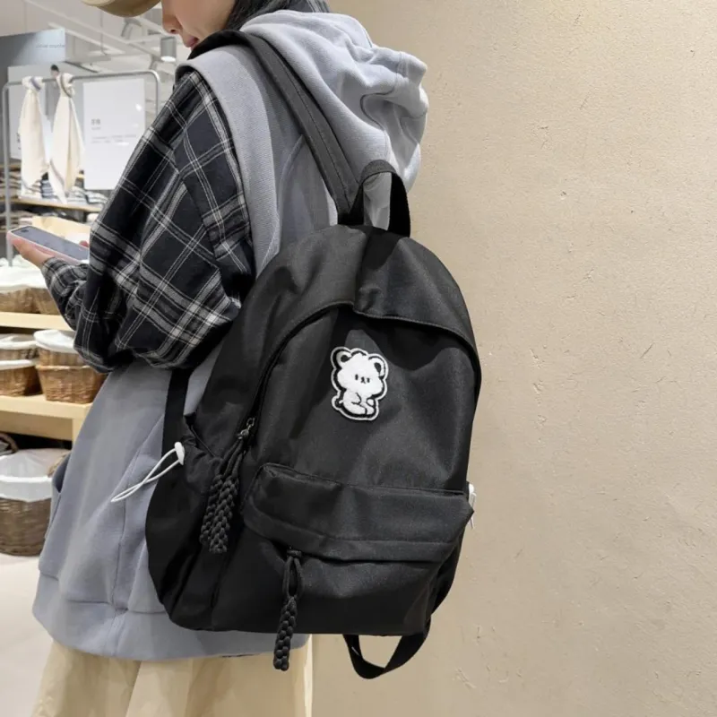 URBAN FOREST Nylon Backpack Unisex Red/Yellow/Blue/Black/White-21