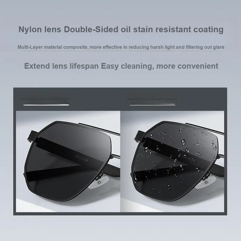 VEGOOS Alloy Carbon Fiber Aviator Sunglasses Unisex-4