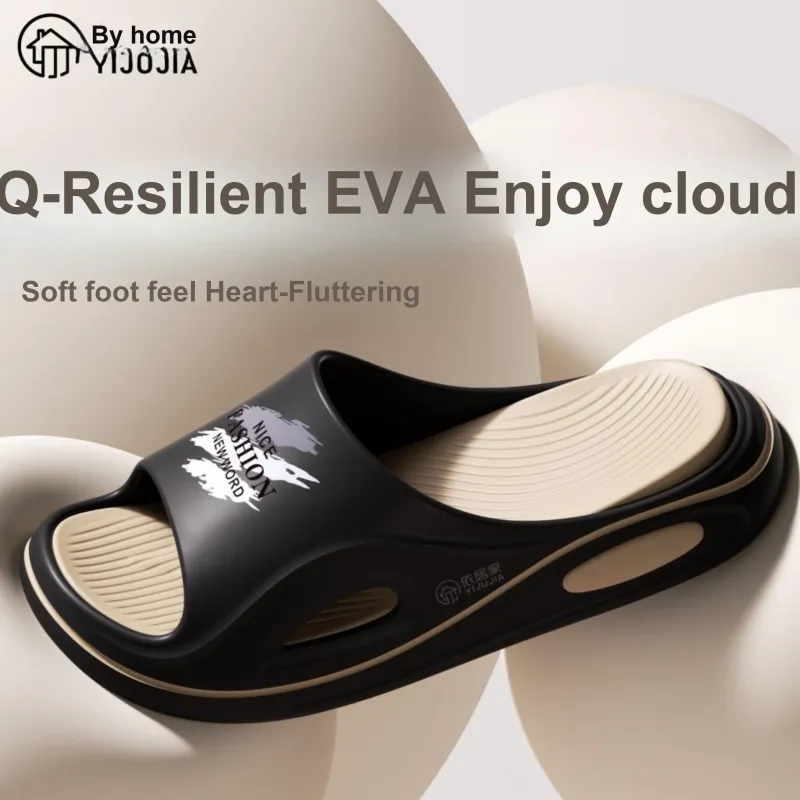 Stay At Home Thickened Bathroom Slip Resistant Waterproof Elastic Comfortable Outerwear Slippers-3