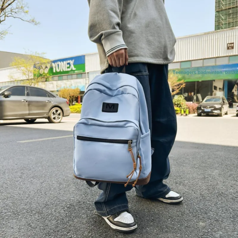 GEERDUN Nylon Backpack Unisex Gray, Red, Orange, Blue-11