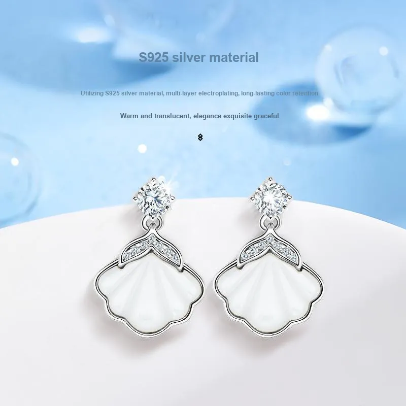 Disney Princess S925 Silver Stud Earrings Women's-8