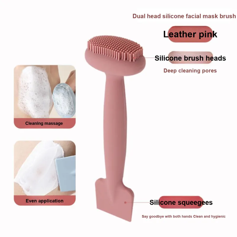 LMLTOP Clay Mask Application Cleaning Massage Facial Cleansing Brushes Dual Head Mask Brush-8
