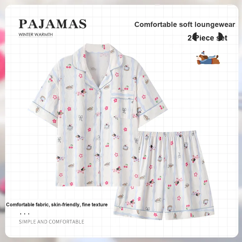Top Melon Pajama Set Women's Image Color-1