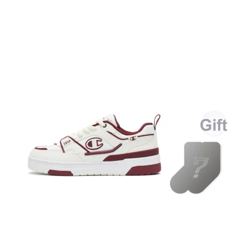 Champion Low Top Скейтборд Кроссовки Унисекс Молочно-белый Студентский Красный