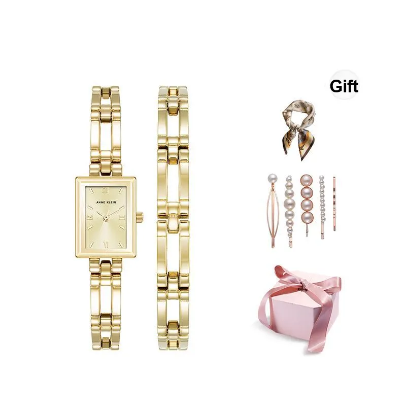 ANNE KLEIN Кварцевый механизм Женские часы 16,3мм*28мм Золото