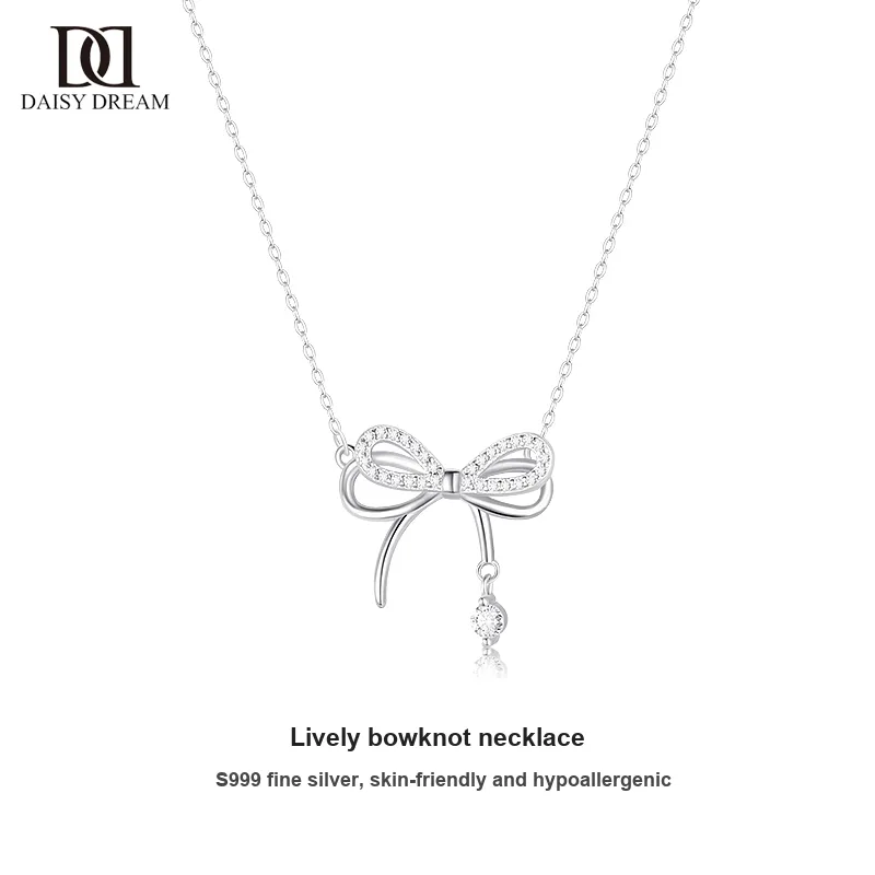 Daisy Dream Full Sterling Silver Necklaces Women's-3
