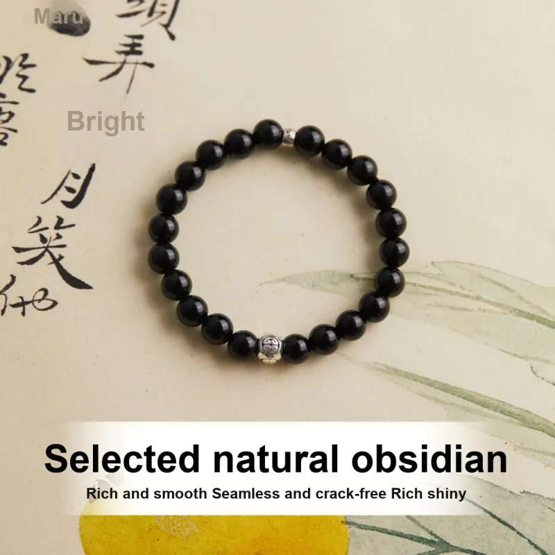 JITAIXIANG Obsidian Bracelets Unisex-3