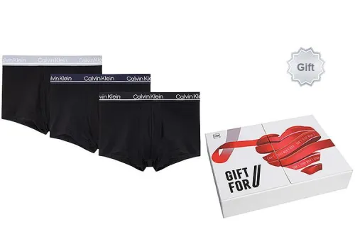CK/Calvin Klein Underpants Men's 3-Pack Box Combo Set Space Black