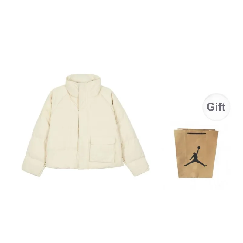 Jordan Down Jacket Unisex Light Yellow Shopping Bag Included-0