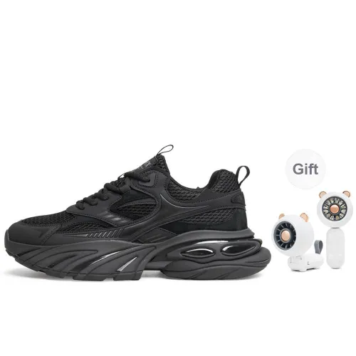 Teenmix Cushioning, Slip Resistant, Abrasion Resistant, Height Increasing Low Top Chunky Sneakers Men's Black