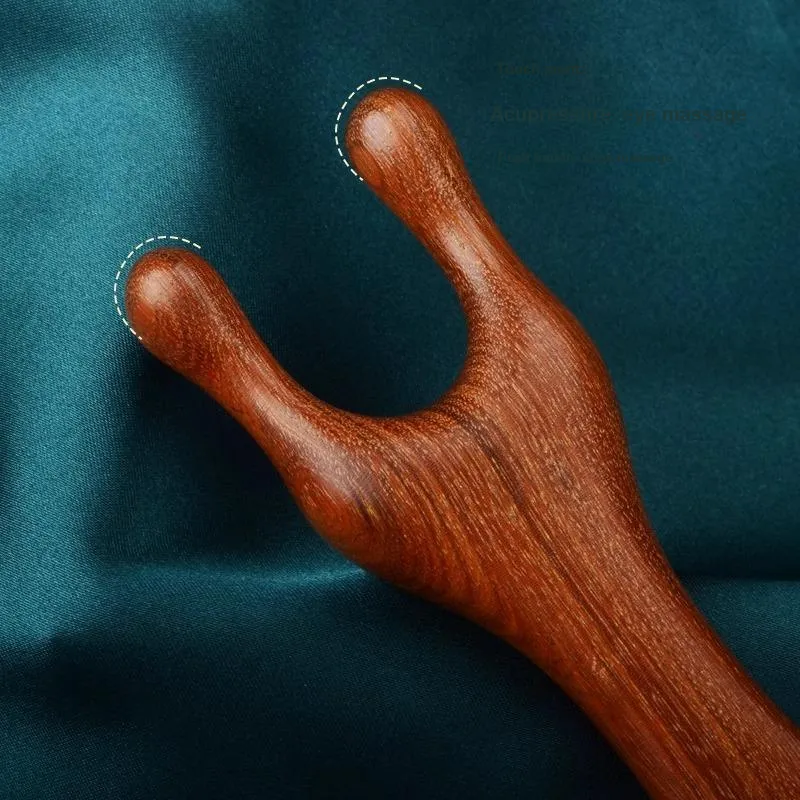 ZHENZI Head Massage Sandalwood Penta Tooth Scalp Five Claws Comb Scratching Head Gua Sha Meridian Comb Multifunction-4
