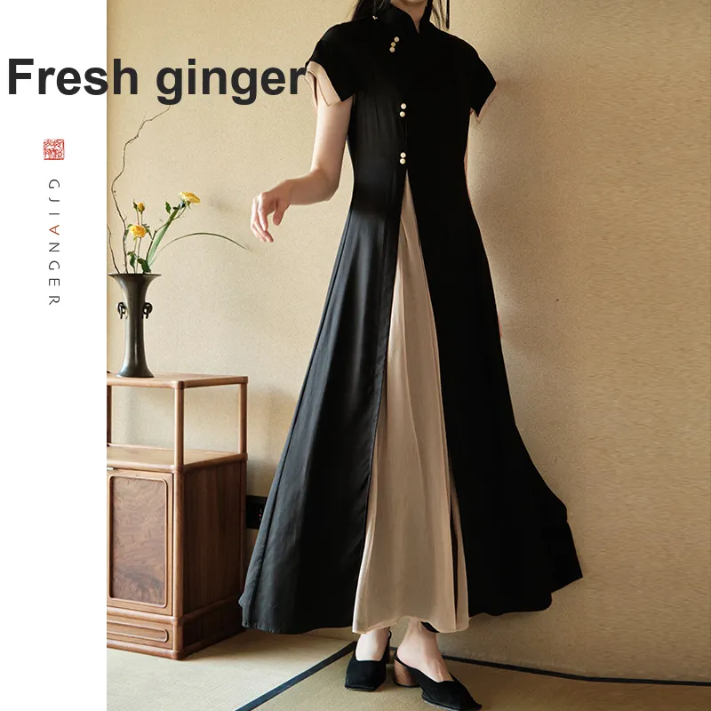 Ginger Short Sleeved Dresses Women's Ink Black-2