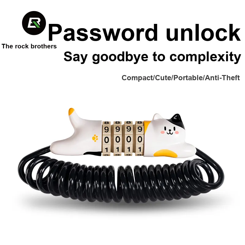 ROCKBROS Bicycle Locks Coded Lock-1