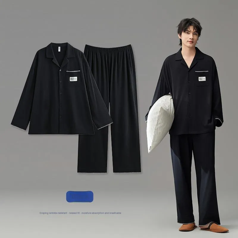 Peninsula City Pajama Set Students And Working Professionals Men's Classic Black-1