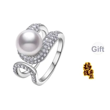 Luxury Beads Pearl Rings Women's