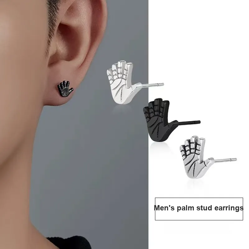 ZWU 925 Silver Needles Stud Earrings Unisex-5