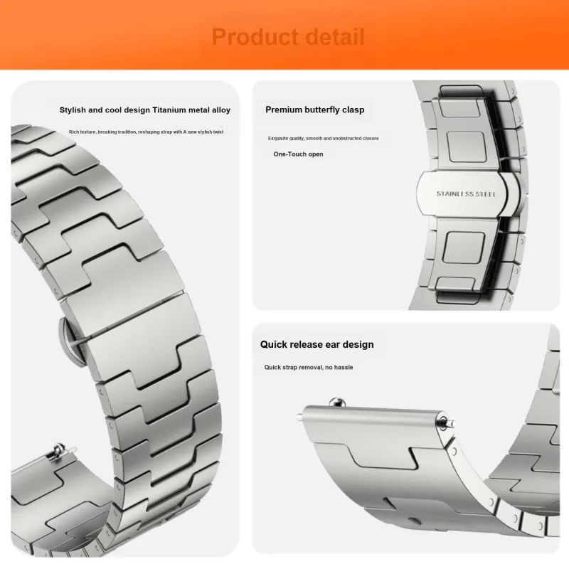 MSSM Watch Bands Huawei Compatibility 22mm Titanium Material-1