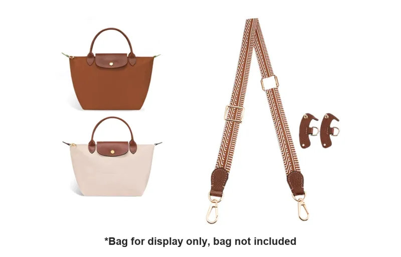 Luxury Care Artisan Workshop Cowhide Patchwork Canvas Bag Strap Women's Multicolor-10