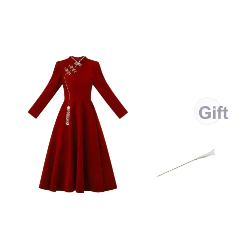 SYEEE WITH U Длинное платье с длинными рукавами женское