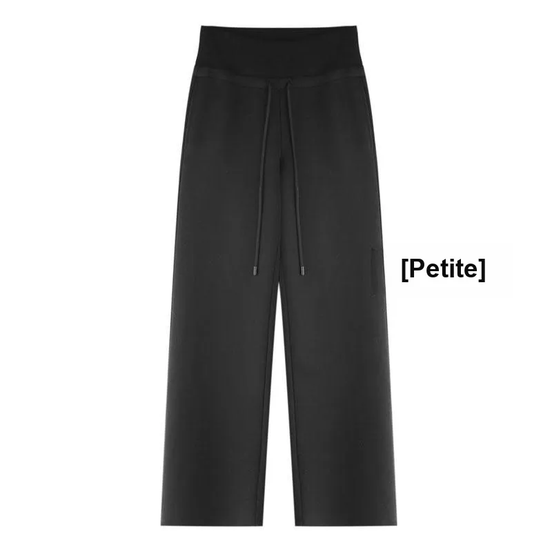 KALULI Spring Fall Casual Wide Leg Pants Sweatpants Women's Gray Black-1