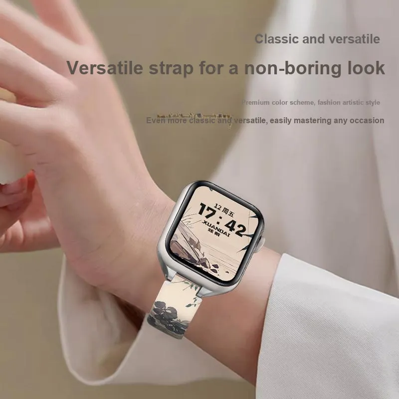 Mr. Strap Watch Band Apple Compatibility Silicone Material-2