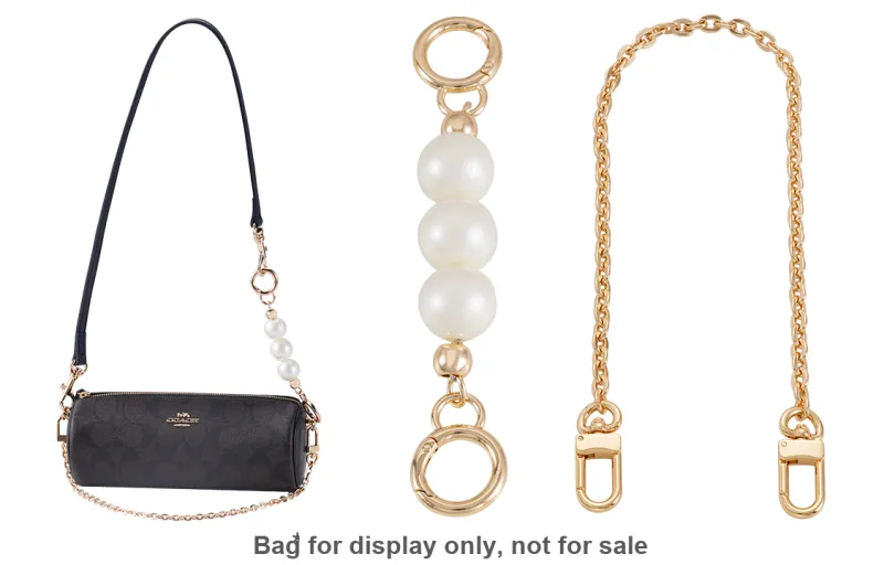 Lan Bao Fan Metal Shoulder Strap, Bag Accessory Women's Gold Tone-47