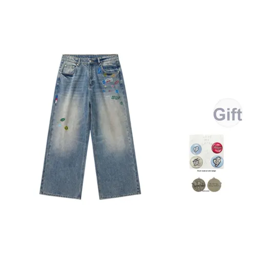 LOVE ME LATER Jeans Unisex Light Denim Blue