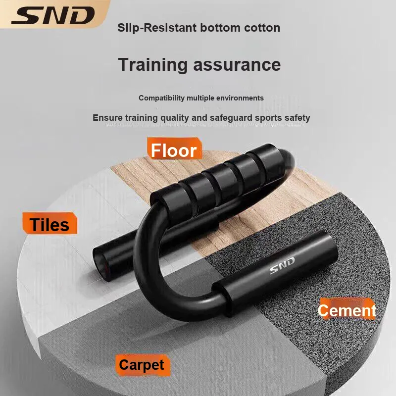 SND Push Up Frames S Shaped Thickened Steel Pipe+Thickened EVA Foam Home Dormitory Exercise Fitness Unisex-5