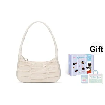 VANWALK Seaside Diary Series Polyester Baguette Bag Shoulder Bag, Hobo Bag, Handbag Regular Women's Beige