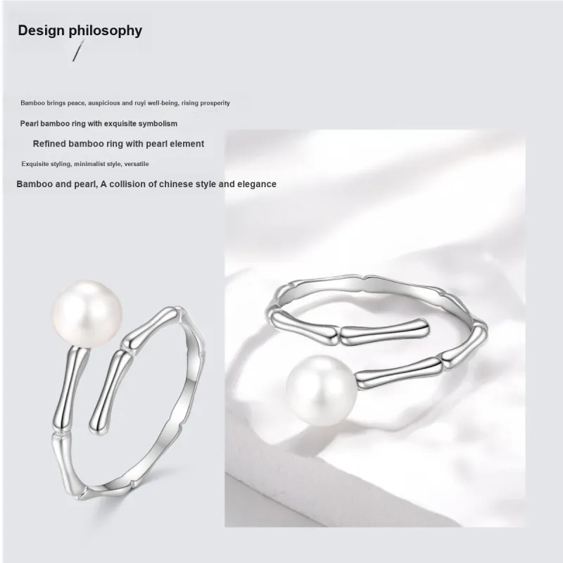 LAOMIAO Freshwater Pearl Rings Women's-4